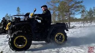 Can-am Outlander 1000cc and 650cc snow cruise 🤟🌲🤩