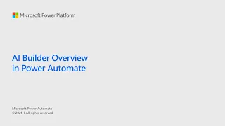 AI Builder Overview in Power Automate