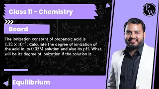 The ionization constant of propanolc acid is 1.32 × 10^-5. Calculate the degree of ionization of ...