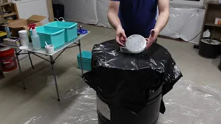 Grinding a 6-inch Telescope Mirror - Session 1 - 80 grit