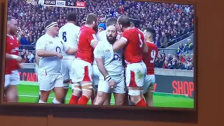 Joe Marler touching Alun Wyn Jones England Vs Wales six nations 2020