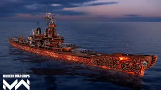 Modern Warships: Uss Missouri With Dollar Build for F2P Players | One Of Best Gold Battleship