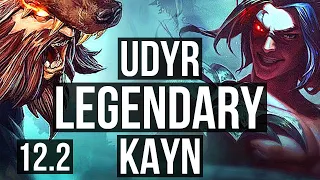 UDYR vs KAYN (JNG) | Rank 5 Udyr, 2.1M mastery, Legendary, 500+ games | NA Master | 12.2