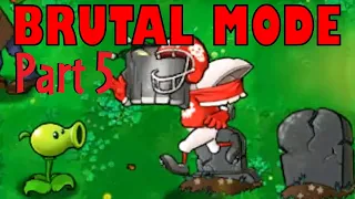 PvZ BRUTAL MODE Mod has INSANELY HARD Mini-Games! (Plants Vs. Zombies Brutal Mode Mod Part 5)