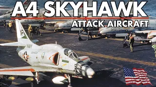 A-4 Skyhawk. The American subsonic carrier-capable light attack aircraft made by  Douglas | Upscaled