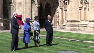 The Queen visits St John's College, Cambridge