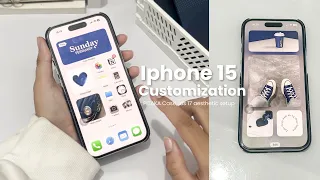 Iphone 15 Customization📱🥛🐻‍❄️ | PITAKA Case, Ios 17 aesthetic setup