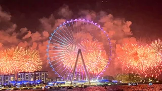 إحتفالات رأس السنة في عين دبي على شاطئ جميرا | إحتفالات رأس السنه 2022 في دبي - Dubai Fireworks