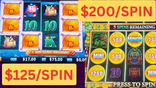 CRAZY HIGH LIMIT BETS AND GREAT JACKPOTS ON HUFF N MORE PUFF AND MONEY LINK