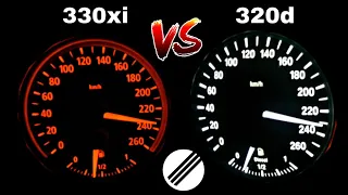 2006 BMW E90 330xi vs. 2006 BMW E90 320d Stage1 🚘vs🚖