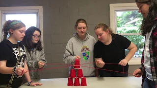 Cup Pyramid team building activity