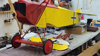 Balsa USA 1/4 Scale Fokker D.VII - Episode 53 - Finishing Tail Repair and Installing Sub Wing