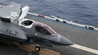 U.S. Marine Corps F-35B Lightning II training onboard USS Tripoli (LHA 7)