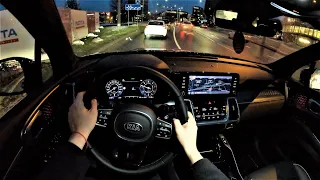 2021 KIA Sorento TX 202HP - Night POV Drive & Fuel consumption check.