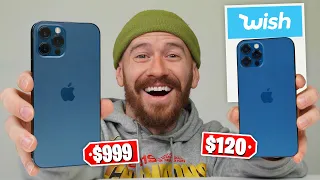 $120 FAKE iPhone 12 Pro Vs. $999 iPhone 12 Pro!! (WISH iPhone)