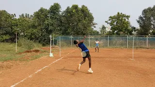 ball badminton front players smashes