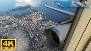 4K | Microsoft Flight Simulator 2020 - ULTRA GRAPHICS - FENIX A320 Takeoff at NICE AIRPORT