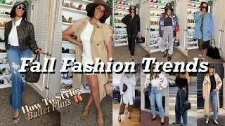 FALL 2023 FASHION TRENDS | How to Style Ballet Flats in a WEARABLE Way, Fall Outfits | Crystal Momon