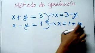 Sistemas de ecuaciones: Igualación. Aprende matemáticas