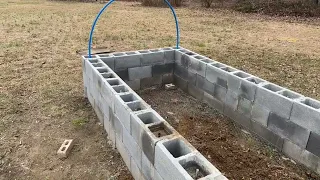 Large Raised Garden Bed made from concrete Block