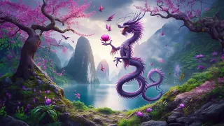 285Hz - A purple dragon guides you to bring miracles and vitality to your heart.