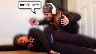 PASSING OUT PRANK ON TWIN!!