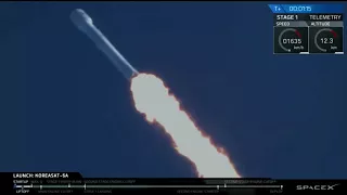 Launch of SpaceX Falcon-9 carrying the Koreasat-5A comsat from the Cape Oct. 30, 2017