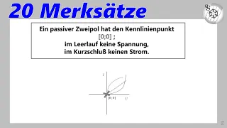 20 Elektrotechnik-Merksätze (1. Semester)