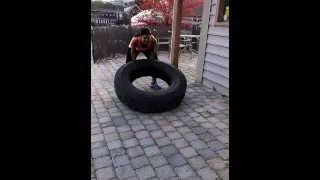 Tire flip cardio