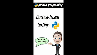Doctest-based testing | Testing code examples in docstrings with Python's doctest