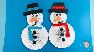 How to Make a Paper Snowman | Snowman Craft | Easy Christmas Craft for kids | Christmas Decoration |