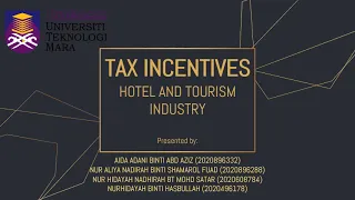 TAX667 - TAX INCENTIVES FOR HOTEL & TOURISM INDUSTRY