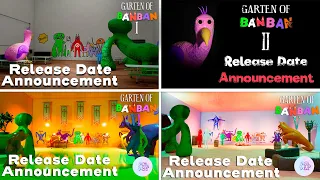 Garten of Banban: 1,2,3,4,5,6,7 - All Release Date Announcement Comparison (New Concept)