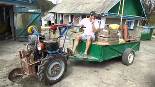 мотоблок на базе Днепра "старт на посадку"