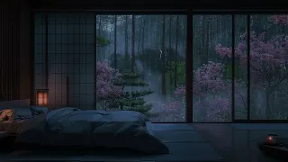 Gentle Rain On Windowpane 🌧️ Relaxing Nature Rain Sounds For Sleep & Study 🌸 Ambient Rainfall Sounds