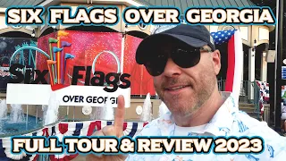 Six Flags Over Georgia 2023 Full Tour and Guide | Superman and Batman Roller Coasters and More!