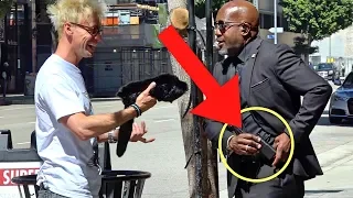 ANGRY SECURITY GUARD PRANKED WITH MAGIC!!! - I GOT BUSTED!