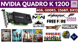 NVIDIA QUADRO K 1200 [ 4GB, GDDR5, 128BIT, DX12 ] GAMEPLAY, BENCHMARK, GTA5, PUBG, TEKKEN7....