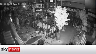 Turkey-Syria earthquake: Dramatic CCTV shows building shake for more than a minute