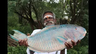 Parrot FISH Prepared by my daddy in my village / Village food factory