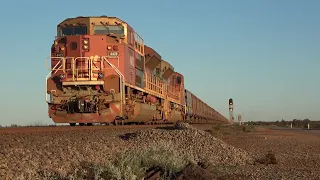 Huge Iron Ore Trains at Port Hedland Western Australia