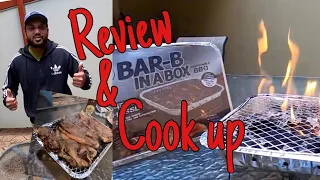 BBQ in a box disposable grill review and cookup.