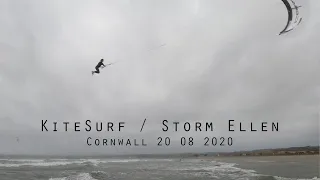 KiteSurf clips from today - Storm Ellen Cornwall