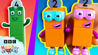 Numberblocks Mission HQ - Ep 2/5 | Full Episode - Sticker Search, Slide Race & Dance Off!