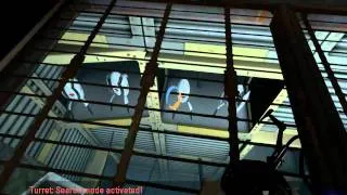 Portal 2 - Singing Turret Choir (Easter Egg - Rat Man's Den) "The Wife Serenade"