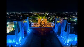 Лазерный Шоу  на Регистане Самарканд/ Laser show Registan Samarkand