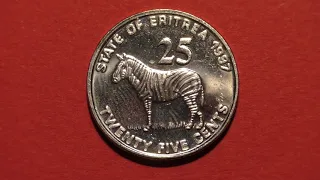 Coin STATE OF ERITREA. 25 cents. 1997