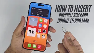 iPhone 15 Pro Max - How To Insert Physical SIM Card Easily