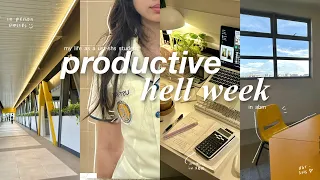 study vlog 🐯 productive hell week, in-person classes, stu(dying) everyday | shs diaries 💗