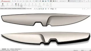 Exercise 47: How to design a 'Knife' in Solidworks 2018